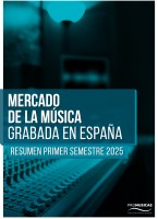 Infografía Mercado de la Música Grabada en España 1er Semestre 2025